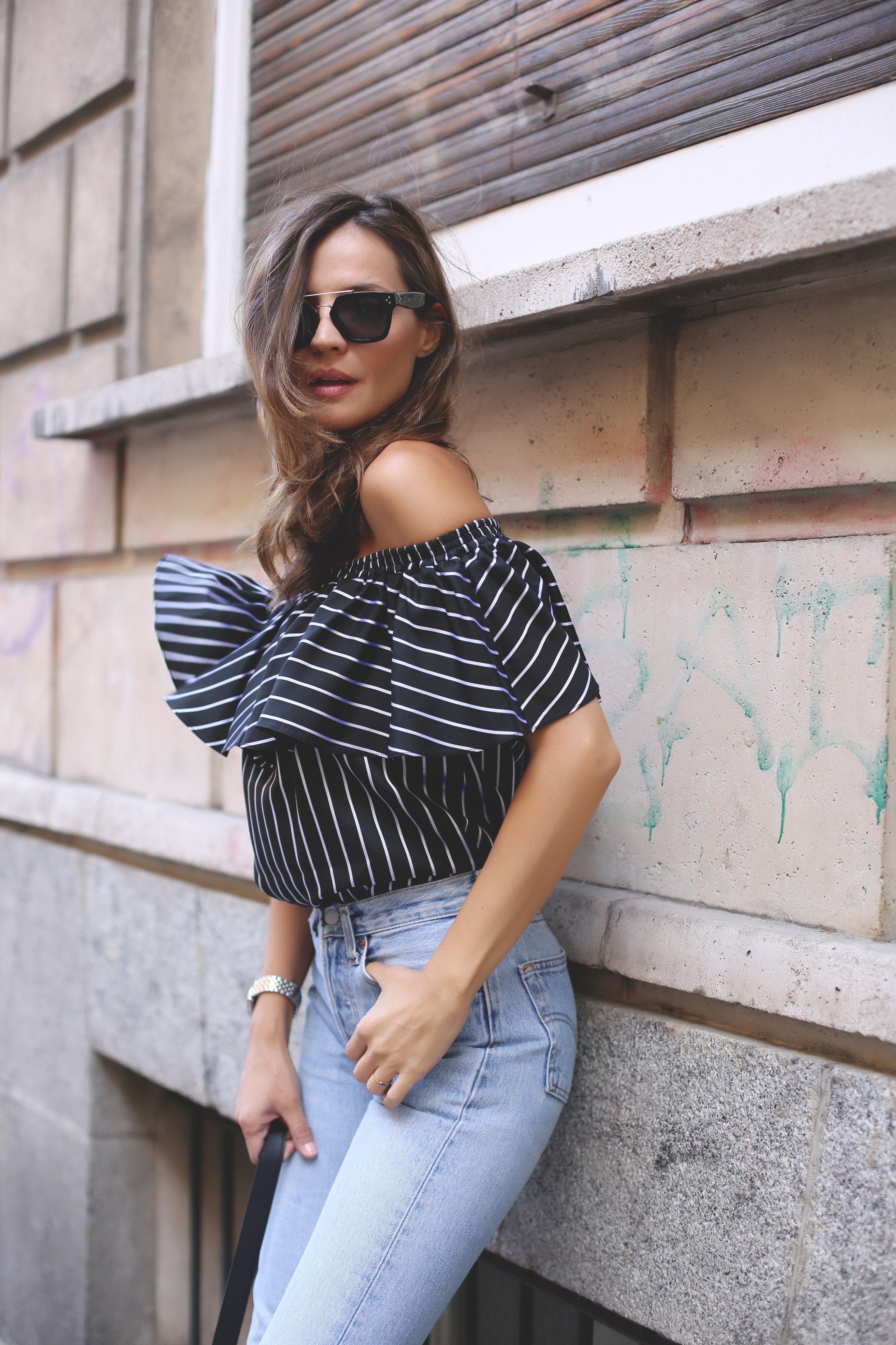 off the shoulder blouse pinko
